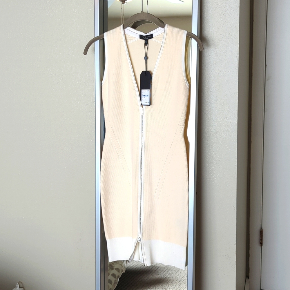 Ivory ribbed dress